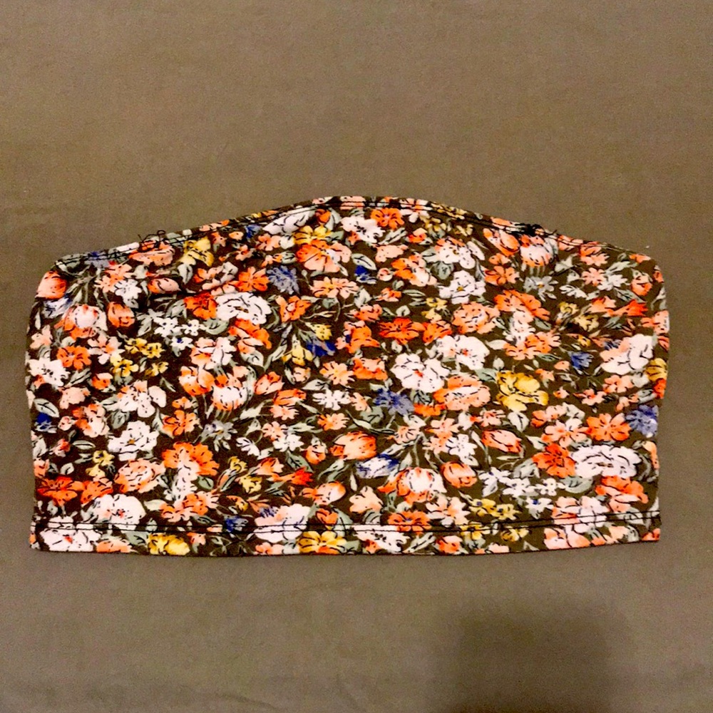 Shein tube too, floral w/ black stitching